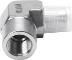 90 Degree Street Elbow - 1/4" NPT Male to 1/4" NPT Female Stainless Steel 304 Heavy Duty Forged Barstock Street Elbow Adapter Pipe Fitting (pack of 2)