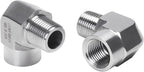 90 Degree Street Elbow - 1/2" NPT Male to 1/2" NPT Female Stainless Steel 304 Heavy Duty Forged Barstock Street Elbow Adapter Pipe Fitting (pack of 2)