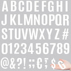 10 Sheets Vinyl Letter Number Stickers, Self-Adhesive Alphabet Stickers, Waterproof Mailbox Number Sticker Letters for Mailboxes,Door,Cars,Boats, Address Signs (White, 2 inch)