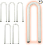 GoodBulb 100-Watt 6 Inch T12 Fluorescent U-Bend Light Bulb 5000K Daylight White Color Medium Bi-Pin Base High Output 6333 Lumens 10000 Life Hours 62 CRI Pack of 6 Bulbs