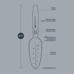 Woodland Tools Heavy Duty Garden Transplanter - Narrow Anodized Aluminum Hand Shovel with Depth Markings and Ergonomic Grip, Planting and Digging Tool for Soil, Flowers, Bulbs, and Raised Beds