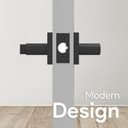 Mega Handles - Prime Entrance Handle, Entry Lever Door Handle, Heavy Duty Square Locking Lever Set for Left or Right-Handed Doors, Interior/Exterior Door Levers - Matte Black