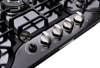 30 Inch LPG/NG Gas Cooktop Dual Fuel 5 Sealed Brass Burner Stainless Steel Hob 110V AC pulse Ignition Stainless Steel Gas Cooktops DK257-B01 Gas Hob