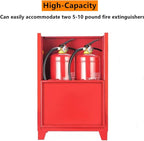 Fire Extinguisher Cabinet for 5-10 pounds Extinguisher 21.3'' x 12.6'' x 6.7'' Accommodate Two Extinguisher Indoor/Outdoor Ground Fire Extinguisher Box Waterproof Dustproof