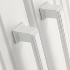 10 Pack 5 Inch(128mm) Hole Center Matte White Modern Cabinet Pulls Kitchen Cabinet Handles Kitchen Cabinet Hardware Timeless Drawer Pulls for Dresser Cupboard Wardrobe, Matte White(5x10)