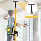 13.7 Ft./4.2M Professional Lasers Level Pole with Tripod, Adjustable Telescoping Pole for Leveling Tools, Multi-functional Fine-tuning Bracket with 1/4” and 5/8” Thread Adapters, Includes Carrying Bag