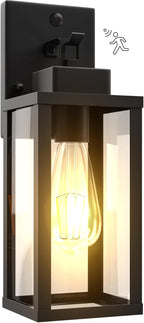 Motion Sensor Dawn to Dusk Outdoor Sensor Light Fixture Anti-Rust Exterior Wall Lighting Waterproof Outdoor Wall Lantern for Porch Patio Front Door Garage