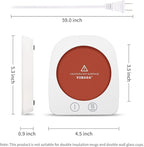 VOBAGA Coffee Warmer & Mug Warmer for Home Office Home Desk Gift Use, 20w Electric Cup Beverage Warmer Plate with 3 Temperature Settings for Tea, Water, Cocoa, Soup with Auto Shut Off After 4 Hours