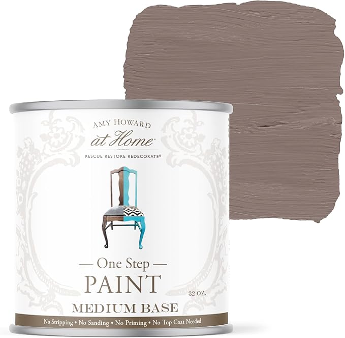 AMY HOWARD AT HOME Chalk-Based One Step Paint for Furniture, Cabinetry, Decor, Finish, and More | No Stripping, Sanding, or Priming | Medium Base | 16 Ounce | Kembel