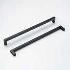 10 Pack 12-3/5 Inch Hole Center Matte Black Square Cabinet Pulls Cupboard Handles Modern Stainless Steel Black Kitchen Cabinet Handles and Pulls, Drawer Handles