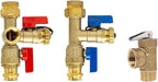 3/4 inch Press Isolation Valve Kit with Pressure Relief Valve for Rheem Tankless Water Heater, FNPT x Press, 3/4'' Service Valve for Rinai, Ecosmart, Navien, Noritz Takagi Bosch