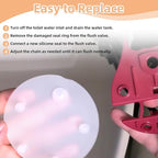 3pcs Toilet Flapper Replacement Kit Compatible with Vormax Standard Toilet Tank, 3 Inch Silicone Flapper Seal Gasket for Standard Tank Components