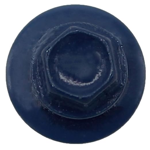 #14 Metal ROOFING SCREWS:(250) Screws x 1-1/2" GALLERY BLUE Hex Head Sheet Metal Roof Screw. Self starting/tapping metal to woodsheet metal siding screws. EPDM washer. for corrugated roofing