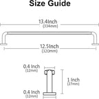 Alzassbg 6 Pack Antique Brass Cabinet Handles, 12-1/2 Inch(320mm) Hole Centers Arch Modern Cabinet Pulls Kitchen Cabinets Hardware for Cabinets and Drawers AL3503AB