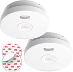 SITERLINK Smoke Detectors 10 Year Battery Operated,UL217-9th Listed Smoke Alarm with Test-Silence Button,Photoelectric Sensor Fire Alarms Smoke Detectors with LED Lights for Home, GS525A (2 Pack)