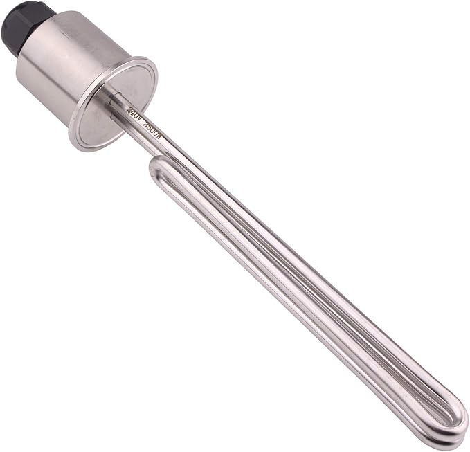 DERNORD 2 Inch (OD64) Tri-clamp 240V 2500W Foldback Heating Element Electric Water Heater with Low Watt Density