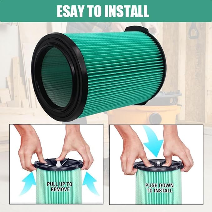 VF6000 Wet/Dry Replacement Filter for Ridgid 5-20 Gallon Wet Dry Vacuums WD5500 WD0671 WD6425 WD7000 WD1280 WD1851 WD1680 WD1956 RV2400A 1400RV RV2600B,Fit for Husky 6-9 Gallon Vacs 1 Pack
