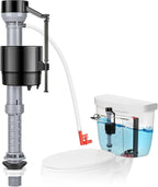 Universal Toilet Fill Valve Replacement Kit, Toilet Repair Kit Inside Tank, Height Adjustable & Water-Saving, Quiet & Anti-Siphon, Easy to Install (1-Pack)