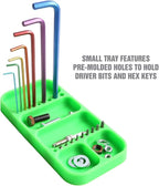 OEMTOOLS 22417 Flexi-Tray, 3 Piece Set, Includes Small, Medium, and Large Rubber Tool Mat Trays, Heat and Oil Resistant Silicone, Round-Bottom Compartments