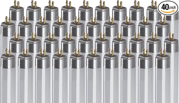 GoodBulb 54W 46 Inch T5 Fluorescent Light Bulb, 5000K Daylight Medium Bi-Pin Base, 4950 Lumens 85 CRI 36000 Life Hours, Car Dealership Lighting (Pack of 40)