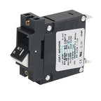 GLOSO Single Pole Miniature Circuit Breaker Manual Reset Switch Yachts Campers Caravans Control Panel M4 Screw Black Rocker 40A J1P