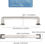 10 Pack 5"(128mm) Cabinet Handles Brushed Nickel Kitchen Cabinet Pulls Satin Nickel Drawer Pulls Cupboard Hardware for Cabinets