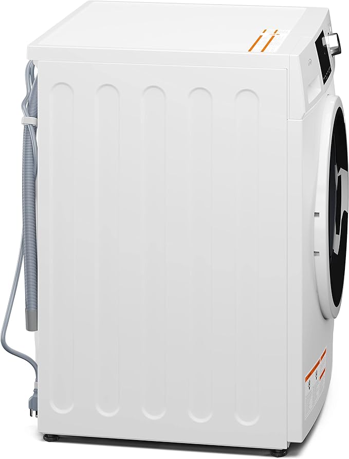 KoolMore FLW-3CWH Front Load Machine, 2.7 Cu. Ft, Space Saving Unit with 20-Minute Quick, 12 Washing Cycles, Quiet Inverter Motor [120V], Medium (24"), White