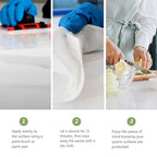 More Premium Quartz Sealer - Water-Based Surface Sealer - for Indoor & Outdoor Quartzite Counters, Floors, Walls, Furniture - Protects Against Oil, Water-Based Stains - Unscented - Pint (16 oz)