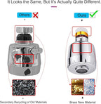 Huazhi 360° Swivel Kitchen Sink Faucet Aerator Faucet Sprayer Attachment Tap Aerator Faucet Nozzle Faucet Head 55/64'' Female Thread for Kitchen, Bathroom Faucet (Shorter Style 1PC,Adapter Included)