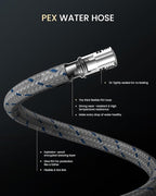 APPASO 3 Hole Kitchen Faucet, Matte Black Kitchen Faucet with Soap Dispenser and Pull Down Sprayer 3 Modes, Stainless Steel High Arch Kitchen Sink Faucet with Separate Handle 3 Pieces