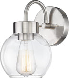 EAPUDUN Bathroom Light Fixtures Over Mirror, 1-Light Brushed Nickel Wall Sconces, Modern Vanity Light Porch Lamp, Hallway,Bedroom, Living Room Lighting Fixtures