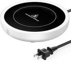 SWEETFULL Coffee Mug Warmer, 36W Electric Coffee Cup Warmer for Desk with 3-Temp Settings Advanced Temperature-Controlled Beverage Warmers Heating Plate for Coffee, Milk, Tea, Candle Wax - White