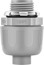 150 PCS 1/2" Liquid Tight Connector NPT Non-Metallic for PVC Electrical Flexible Conduit Fittings - Sturdy, Quick Installation, UL Listed for Home Outdoor Tubes Tools