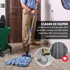 Commercial Mop Head Replacement – 1 Pack Large Green Microfiber Tube Mop (18 oz.) | Industrial Wet Mops | Washable Refill, Reusable, Heavy Duty, Looped End Mopheads | Hardwood, Concrete