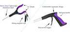 2-Pack Reacher Grabber Tool, Foldable Trash Picker Grabber, Trash Gripper, Garden Nabber, Litter Picker, Extended Grabber（Purple/Blue)