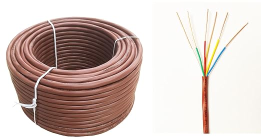 18/6 100ft Thermostat Wire - Solid Copper 18 Gauge - CL2 - Power Circuit Cable (18/6, 100ft)