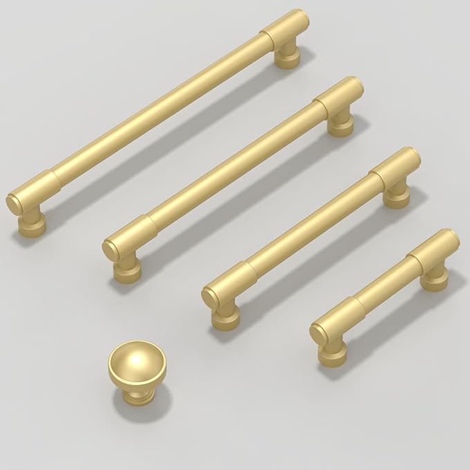 10 Pack Brushed Gold Cabinet Pulls 7.5 Inch(192mm) Kitchen Cabinet Handles Cabinet Hardware for Drawer Pulls