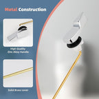 iFealClear Universal Metal Toilet Handle Replacement, Front Mount Toilet Flush Trip Lever Compatible with American Standard/Mansfield/TOTO/Kohler Toilets, Stainless Steel Flapper Chain, Chrome