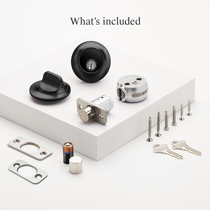 Level Lock (Matter) Smart Lock - World's Smallest, Most Beautifully Designed Matter-Over-Thread Deadbolt - Level App for iOS & Android | Works with Apple Home (Matte Black)