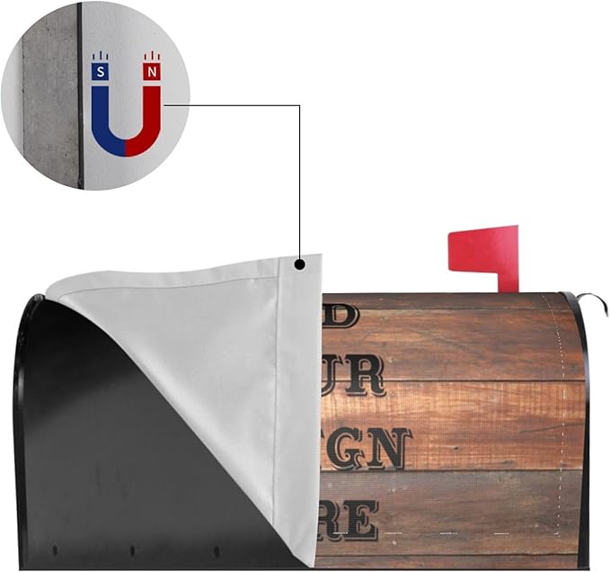 Custom Personalized Mailbox Covers Add Photo Picture Family Name House Address Text Magnetic Mail Cover for Home Garden Yard-14