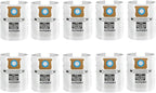 10 Pack Shop Vac 5-8 Gallon Filter Bags, ALYYDBG Type E 90661 9066100 9066133, Type H 90671 9067100 9067133 Disposable Dust bags