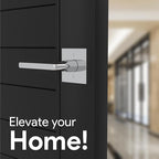 Mega Handles Prime Dummy Lever, Door Handle for Closet or French Doors, Single Side Door Levers, Non-Turning, Fits All Standard Door Sizes, Covered Screws Included - Polished Chrome (2 Pack) 5"