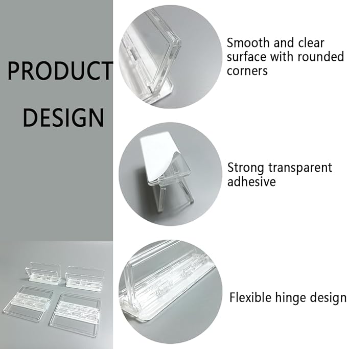 Sliding Door Lock Window Locks - 2-Pack, Childproof Sliding Glass Door Stopper, Home Security Door Lock、Patio Door Lock for Child Proof (Clear-2 Pack)