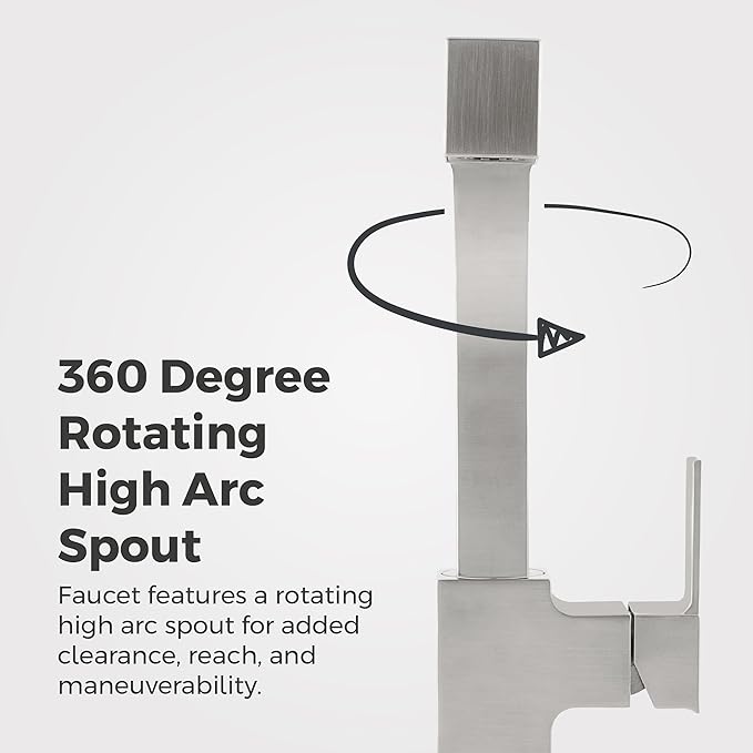 Pfister Arkitek Kitchen Faucet with Pull Out Sprayer, Single Handle, High Arc, Stainless Steel Finish, LG534LPMS