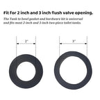 Universal Toilet Tank to Bowl Gasket & Tank to Bowl Bolts, 2 Kind Gasket and 4 Pieces 5/16 * 3.15 Inch Toilet Tank Bolts, Fit Most 2-Inch and 3-Inch Flush Valve Opening