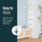 WOA WOA 5 Step Ladder for 10 Feet High Ceiling, Lightweight Foldable Ladder with Non-Slip Wide Pedals, Step Stool with Safe Handrail, Space Saving for Home, Kitchen, Indoor & Outdoor 300lbs - White