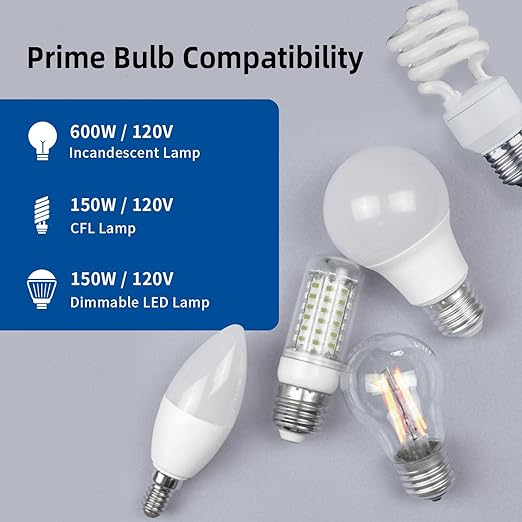 ELEGRP Digital Toggle Dimmer Switch for Dimmable LED, CFL and Incandescent Light Bulbs, Single Pole or 3-Way Toggle LED Dimmer Light Switch, Wall Plate Included, UL Listed, 2 Pack, White