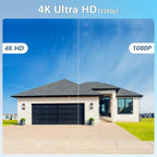 【2-Way Audio & 4K Ultra HD】 Outdoor Wired Security Camera System, Home POE Video Surveillance Cameras Systems, Surveillance DVR Kits