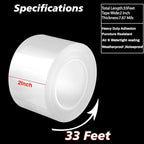 Window Weather Sealing Tape 2 Inch x 33 FT Weather Stripping Residue-Free Clear Window Draft Isolation Sealing Film Caulk Tape for Doors and Shower Glass Gaps Bathroom