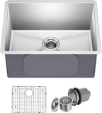 KRAUS Standard PRO 23-Inch 16 Gauge Undermount Single Bowl Stainless Steel Kitchen Sink, KHU101-23